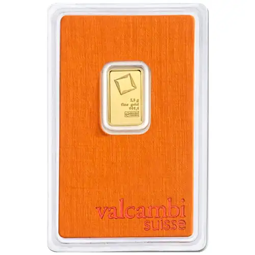 2.5g Valcambi Minted Gold Bar
