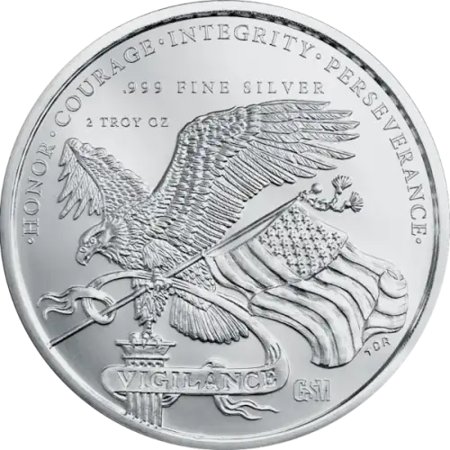 2 OZ SILVER ROUND 250TH ANNIVERSARY GOLDEN STATE MINT [DUPLICATE for #555559] (2)
