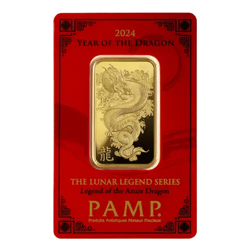 2024 1 oz PAMP Suisse Lunar Legend Azure Dragon Gold Bar (5)