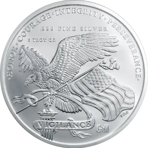 5 OZ SILVER ROUND 250TH ANNIVERSARY GOLDEN STATE MINT (2)