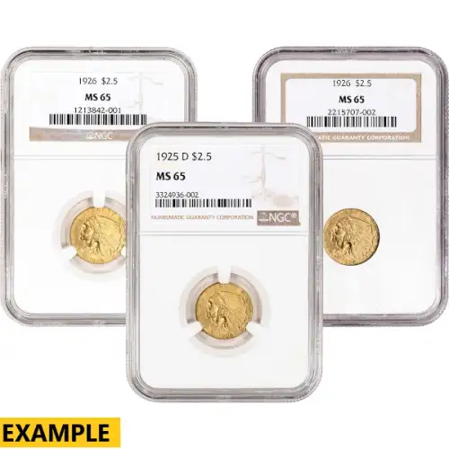 Indian $2.5 (1908 - 1929) - NGC - MS65