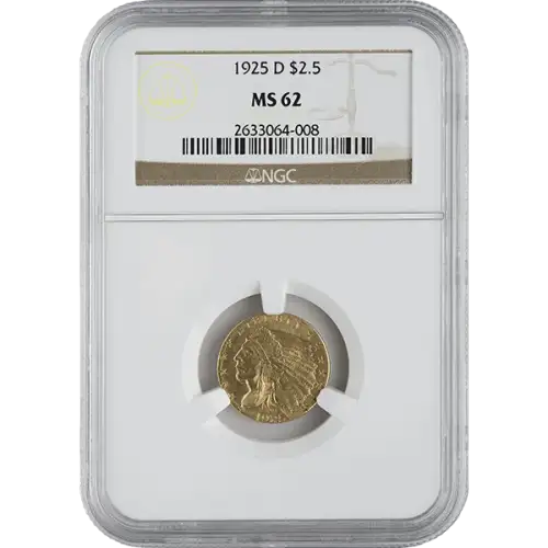 Indian $2.5 (1908 - 1929) - NGC - MS62