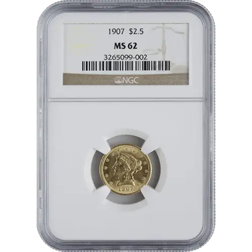 Liberty Head $2.5 (1840 - 1907) - NGC - MS62