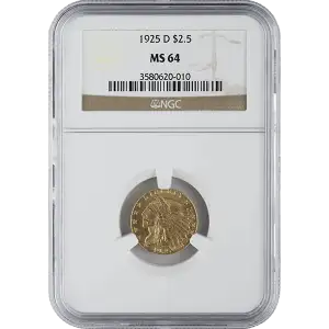 Indian $2.5 (1908 - 1929) - NGC - MS64