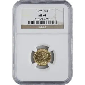 Liberty Head $2.5 (1840 - 1907) - NGC - MS62
